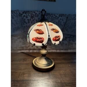 Vintage Brass NASCAR Touch Lamp - tested and working